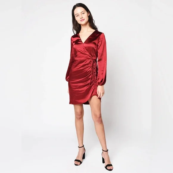 burgundy cashmere dress Florenz Turtleneck Dress - Bordeaux - Cashmere